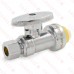 1/2" Push-to-Connect x 3/8" OD Compr. Straight Stop Valve (1/4-Turn), Lead-Free..