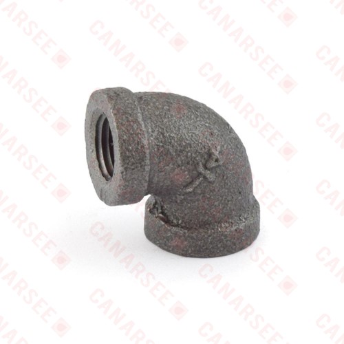 1/4" Black 90° Elbow (Imported)