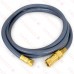 12ft Quick-Disconnect, PVC-Coated, Portable Gas Appliance/BBQ Connector, 3/8" FIP x 3/8" FIP, 3/8" ID