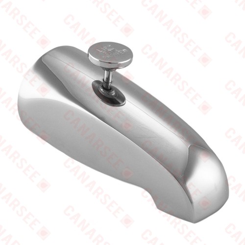 5" long, 1/2" FIP Base Connection Solid Brass Tub Spout w/ Shower Diverter, Chrome Plated