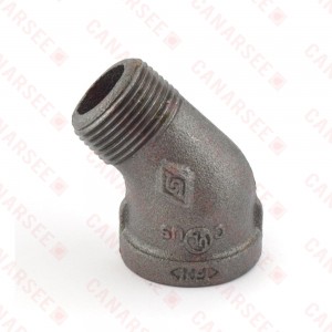 3/4" Black 45° Street Elbow (Imported)