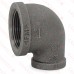 1-1/4" x 3/4" Black 90° Elbow (Imported)