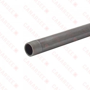3/4" x 10ft Black Steel Pipe, Sch 40, NPT Threaded on Both Ends