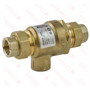 BBFP, 1/2" Dual Check Backflow Preventer Valve w/ Atmospheric Vent, FNPT Union x FNPT Union BBFP, 1/2" Dual Check Backflow Preventer Valve w/ Atmospheric Vent, FNPT Union x FNPT Union