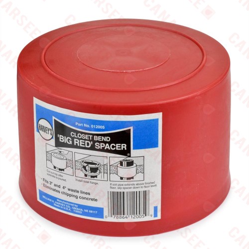 Big Red Closet Bend Spacer, fits 3" or 4" pipe