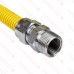 36" SafetyShield Stainless Steel Gas Appliance Connector, 3/4" MIP (1/2" FIP) x 3/4" MIP (1/2" FIP), 1/2" ID