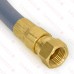 12ft Quick-Disconnect, PVC-Coated, Portable Gas Appliance/BBQ Connector, 3/8" FIP x 3/8" FIP, 3/8" ID