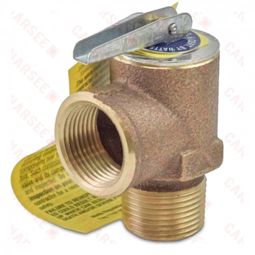 M335M2, 3/4" Boiler Pressure Relief Valve (30 psi), Male NPT, 510K BTU
