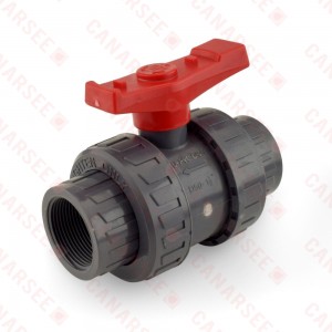 1-1/4” True Union PVC Ball Valve w/ both Socket & FPT ends