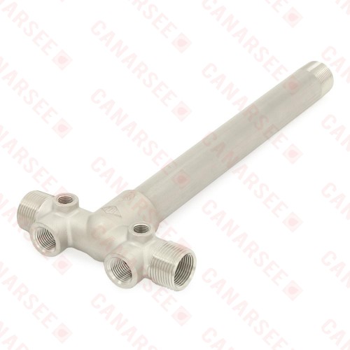 1" MPT x 12-3/4" Solid 304 Stainless Steel Well Tank Tee