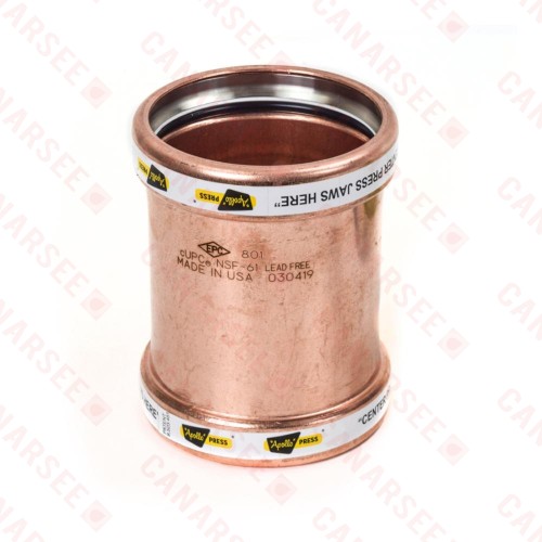 2-1/2" Press Copper Slip Coupling, Made in the USA