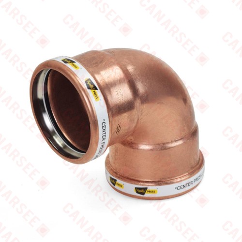 3" Press Close Turn Copper 90° Elbow, Made in the USA