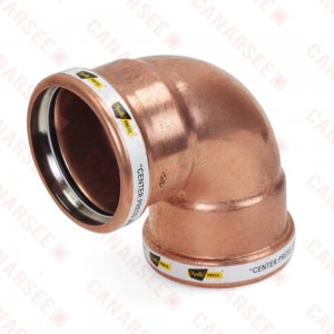 4" Press Close Turn Copper 90° Elbow, Made in the USA