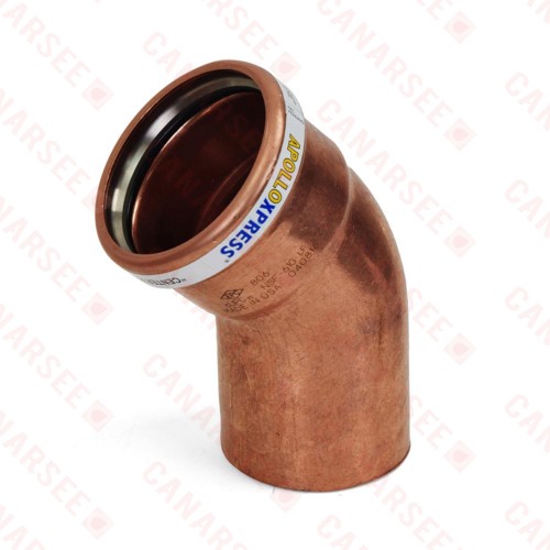 3" Press Copper 45° Street Elbow, Made in the USA 3" Press Copper 45° Street Elbow, Made in the USA