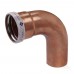 4" Press Long Turn Copper 90° Street Elbow, Made in the USA