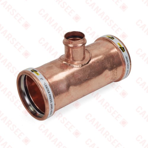 3" x 3" x 1" Press Copper Tee, Made in the USA