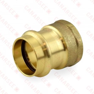 1" Press x Female Threaded Adapter, Lead-Free Brass