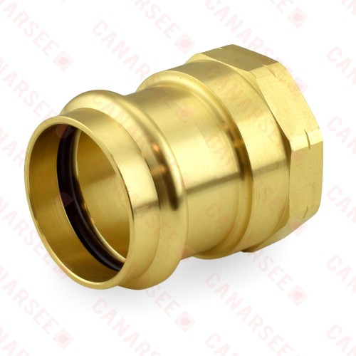 1-1/2" Press x Female Threaded Adapter, Lead-Free Brass