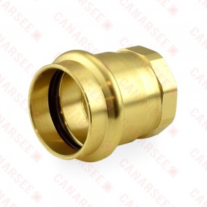 1" Press x 3/4" Female Threaded Adapter, Lead-Free Brass