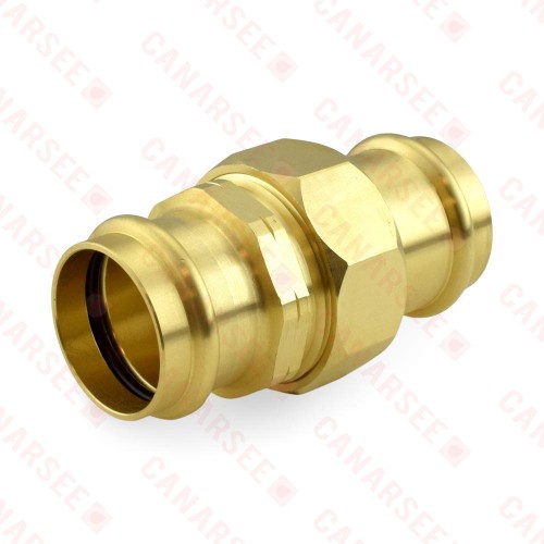3/4" Press Union, Lead-Free Brass