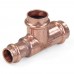 3/4" x 1/2" x 3/4" Press Copper Tee