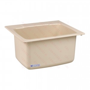 25" x 22" x 13.75" Utility Sink, Bone