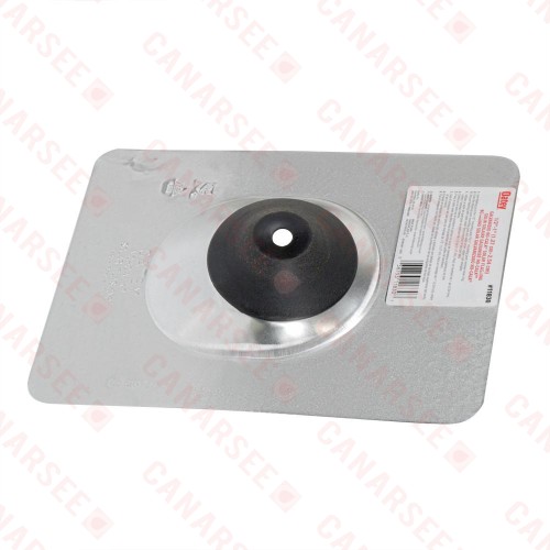 1/2" - 1" dia. Pipe or Mounting Post, Aurora No-Calk Solar Flashing, Galvanized, Pitched Roof, 9" x 12.5" base