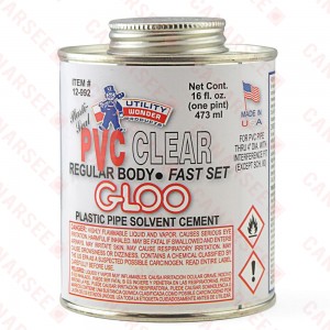 PVC Cement w/ Dauber, Regular-Body Fast-Set, Clear, 16oz