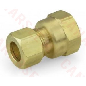 3/8" OD No Tube Stop x 1/2" FIP Threaded Compression Adapter, Lead-Free