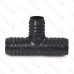 1-1/2" x 1-1/2" x 1-1/4" Barbed Insert PVC Reducing Tee, Sch 40, Gray