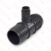 2" x 2" x 1" Barbed Insert PVC Reducing Tee, Sch 40, Gray