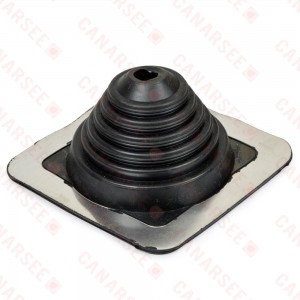 1-1/3" - 4" dia. Pipe, Master Flash Profiled/Corrugated Metal Roof Flashing, 6" x 6" base