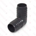1-1/2" Barbed Insert 90° PVC Elbow, Sch 40, Gray