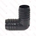 1-1/2" Barbed Insert 90° PVC Elbow, Sch 40, Gray