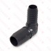 1" x 3/4" Barbed Insert 90° Reducing PVC Elbow, Sch 40, Gray