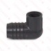 1-1/4" Barbed Insert x 3/4" Female NPT 90° PVC Reducing Elbow, Sch 40, Gray