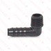 1/2" Barbed Insert x 1/2" Male NPT 90° PVC Elbow, Sch 40, Gray