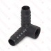 3/4" Barbed Insert x 1/2" Female NPT Side Outlet 90° PVC Elbow, Sch 40, Gray
