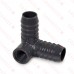 1" Barbed Insert x 1/2" Female NPT Side Outlet 90° PVC Elbow, Sch 40, Gray