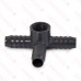 3/4" Barbed Insert x 3/4" Female NPT Side Outlet PVC Tee, Sch 40, Gray