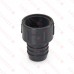 1-1/4" Barbed Insert x 1-1/4" Female NPT Threaded PVC Adapter, Sch 40, Gray