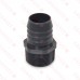 1-1/4" Barbed Insert x 1-1/4" Male NPT Threaded PVC Adapter, Sch 40, Gray