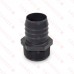 1-1/2" Barbed Insert x 1-1/2" Male NPT Threaded PVC Adapter, Sch 40, Gray