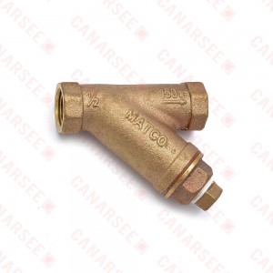 1/2” FPT Cast Brass Y-Strainer w/ Plug, Lead Free