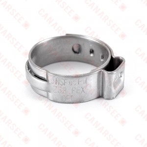 3/4” PEX Grip (No-Slip) Stainless Steel Cinch Clamps (50/bag)