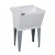 23" x 23.5" x 14.38" Utilatub Laundry Sink/Tub w/ Scrub Board, Single Compartment, Floor Standing, DuraStone