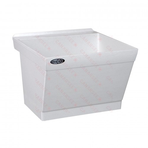 23" x 23.5" x 14.38" Utilatub Laundry Sink/Tub w/ Scrub Board, Single Compartment, Wall-Mount, DuraStone