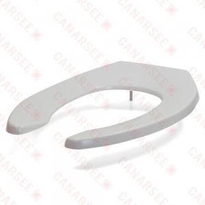 Bemis 1955CT (White) Commerical Plastic Elongated Toilet Seat w/ Check Hinges, Heavy-Duty