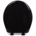 Bemis 200SLOWT (Black) Premium Plastic Soft-Close Round Toilet Seat