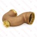 2" FNPT x 1-1/2" Tubular Cast Brass NY Reg P-Trap w/ Cleanout